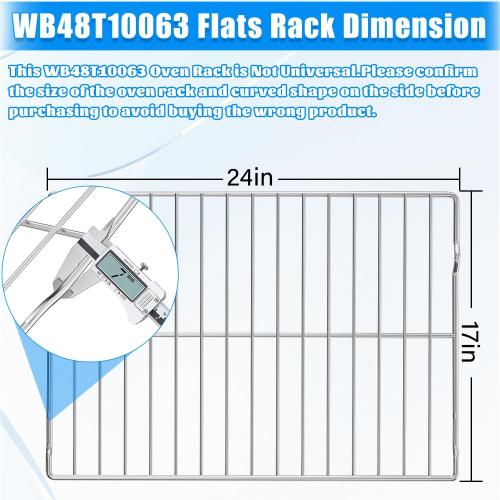 UPGRADE WB48T10063 Stove Oven Rack for GE Oven Rack Replacement 24 x 17 IN | 304 Stainless Steel Ge Oven Rack,WB48T10063 General Electric Gas/Electric Range Rack Convection Oven Baking Wire Rack Shelves