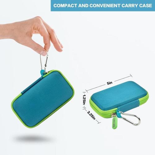 Box only Color Blue and green Hard Case Compatible with SanDisk 1TB 2TB 4TB 500GB 8TB Extreme Portable SSD - Up to 1050MB/s - USB-C, USB 3.2 Gen 2 External Solid State Hard Drive Storage Holder for Cables-Green (Box Only)