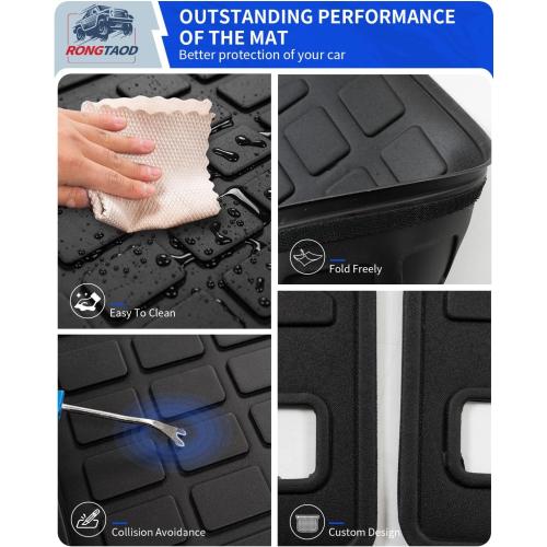 Rongtaod Floor Mats Compatible with 2020-2025 Hyundai Palisade 7 Seats Cargo Mat 2nd&3rd Row Kick Mat 2024 Palisade Accessories (2nd Row Backrest Mat Trunk Mat with Backrest Mat Floor Mats)