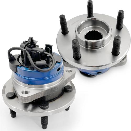 Pair 513214 Front Wheel Bearing Hub Assembly Compatible with Chevy Cobalt HHR 2008-2010 Malibu 2004-2012, for Pontiac G6 2005-2010, for Saturn Aura 2007-2009 Hub Bearing, 5 Lug w/ABS