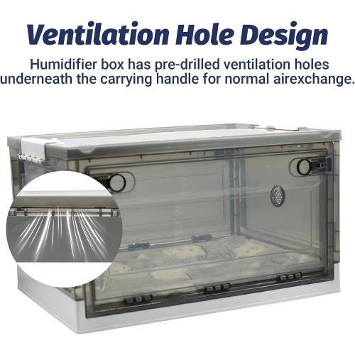 REDDOUDOU Pet Oxygen Chamber, Pet Incubator, Small Animal Humidifier Box, Pets Delivery & Feeding with Padded Cotton, Pets Humidifier Accessories for Dogs, Cats, Puppies, Kittens (55L)