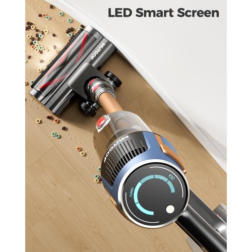 Cordless Vacuum Cleaner, 30Kpa Vacuum Cleaners for Home, Max 50Mins Runtime, Anti-Tangle Stick Vacuum, LED Screen, 1.5L Dust Cup, Rechargeable Lightweight Vacuum for Hardwood Floor, Carpets, Pet Hair