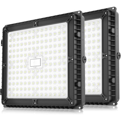 HYPERLITE 100W LED Canopy Lights: 1-10V Dimmable 13000LM Surface Mount Parking Garage Light IP65 Waterproof for Barn Gas Station Ceiling UL Listed 2 Pack