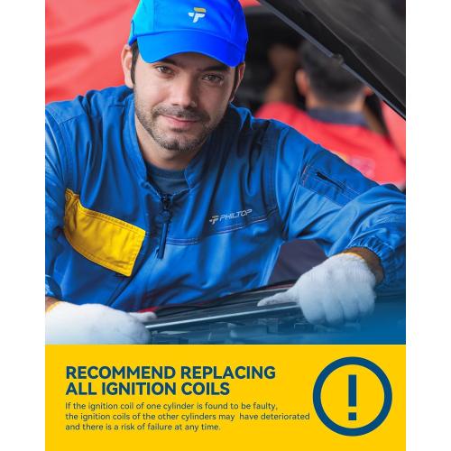 Black PHILTOP UF648 Ignition Coil 6 Pack