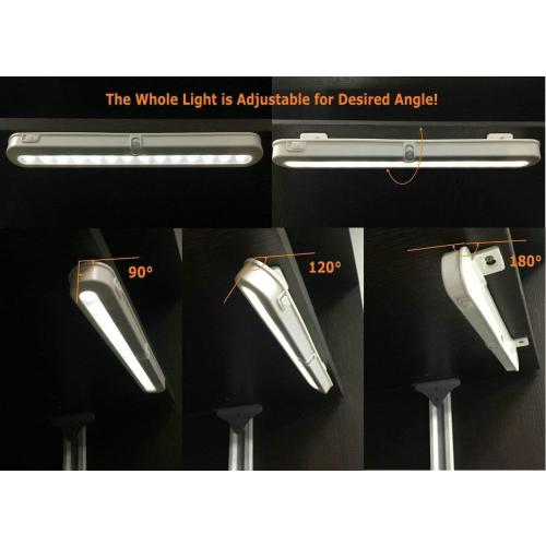 Alivation Closet Lights Battery Operated Led Lights, Motion Sensor Light Indoor Under Cabinet Lights, Under Counter Lights for Kitchen, 3 AA Battery Powered/DC Input Lights, Day & Night Mode, Dimmable