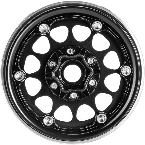 Color Black and Orange INJORA 1.9 Beadlock Wheel Deep Dish Negative Offset 10.4mm Wheel Rim for 1/10 RC Crawler Auto Axial SCX10 90046 AXI03007 TRX4 VS4-10 Gen8 MST CFX(Orange&Black)