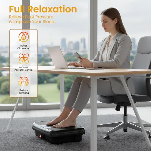 TISSCARE Vibration Plate Exercise Machine Mini Vibrating Plates for Lymphatic Drainage and Weight Loss, 400Lbs Capacity Full Body Power Shake Workout Platform for Home Cardio Fitness