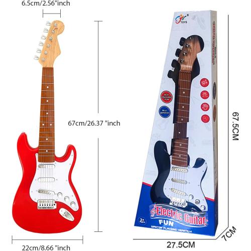 26 Inch Guitar Toy for Kids,Portable Guitar Toy Musical Instrument Toy, Educational Learning Musical Instrument Toy for Ages 3-12 Children Birthday Present for Beginner Children Boys Girls (Little Damaged; see the picture)