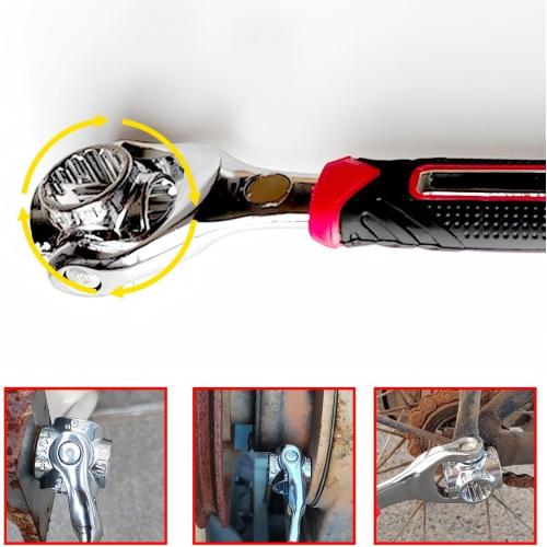 Universal Socket Wrench 48 in 1 Wrench Multifunction Wrench Tool with 360 Degree Rotating Head, Spanner Tool for Home and Car Repair