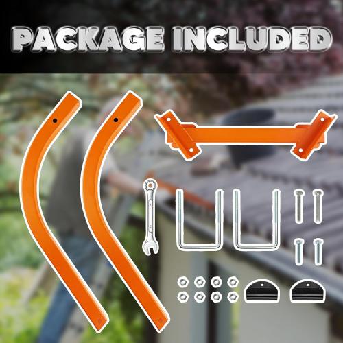 Ladder Stabilizer Accessory for Roof Gutter with Wrench, Wing Span Wall Ladder Standoff, roof Ladder stabilizer Easily attaches with U Bolt, Stabilized Support, 375 lbs Weight Rating