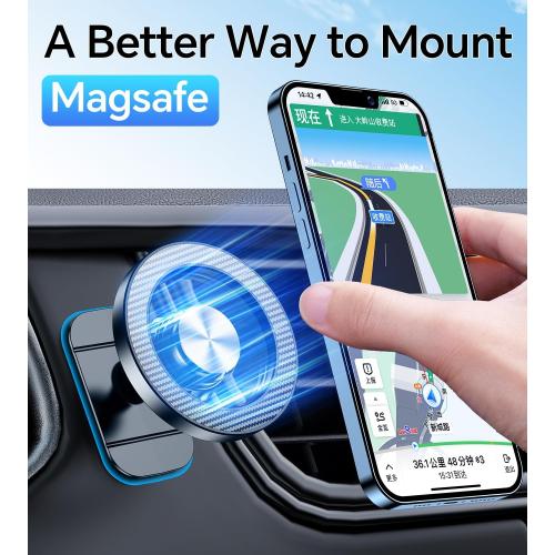 Kaistyle for Magsafe Car Mount【20 Strong Magnets】Magnetic Phone Holder for Car Phone Holder Mount Dash Mounted Holders Cell Phone Holders for Your Car Accessories for Women Men for iPhone 17 16 15 14