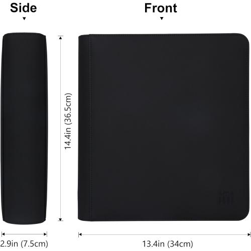 Graded Card Binder - Holds 72 PSA Slabs, 6 Pocket Slab Binder for PSA, CGC, CSG, FCG, FGS Slabs, Black, PSAbinder672W
