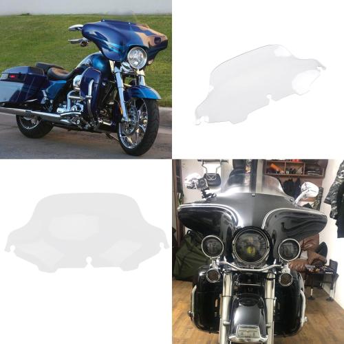 WYNMOTO Clear 8 Wave Windshield Windscreen Compatible for 1996-2013 Harley Davidson Touring Street Glide Electra Glide FLHT FLHTCU Ultra Classic Glide FLHX FLHTK 96-13 (Tint)