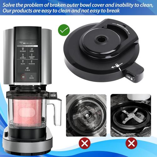 Replacement Outer Bowl Lid for NC301Creami Ice Cream Maker,Compatible with NC301/NC300/NC299AMZ/NC201/NC101