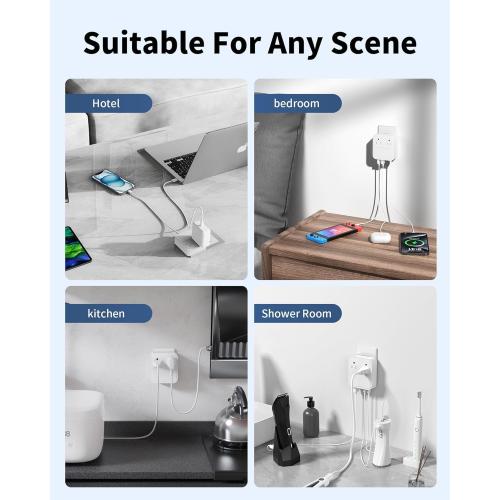 USB C Charger Block,Slim Flat USB Wall Charger Plug with 2 Outlet Ports,Multi USB C Charging Power Adapter for Home Travel Office School (20W)