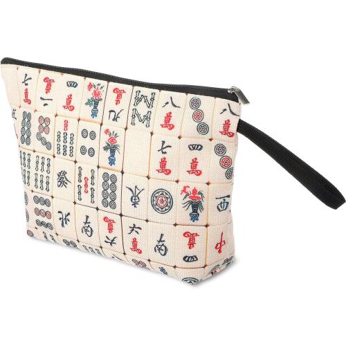 Sibba Cute Small Cosmetic Bag Gifts Mini Makeup Bags Mahjong Bag Travel Toiletry Bags Mahjong Gifts for Mah Jong Lover Player Birthday Party Favors