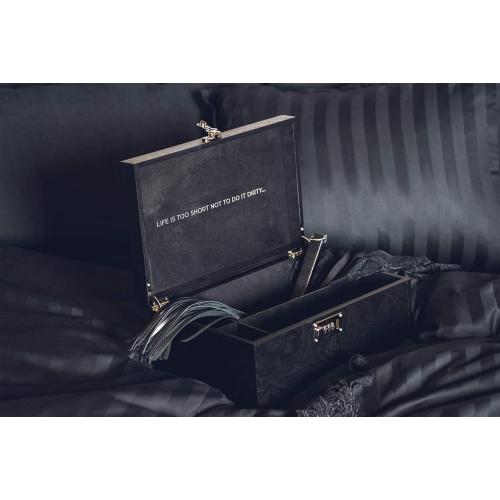 OpenMity Secret Storage Lock Box With Code – Safely Hide Your Precious Items in a Luxurious Large Wooden Storage Box (Black)