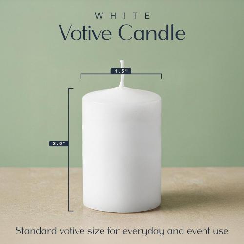 Royal Imports White Votive Candles Unscented Candles for Wedding Centerpieces Pack of 144 Dripless Wax for Parties, Aromatherapy, Devotional, Home Décor, Spas & Holiday Gifts