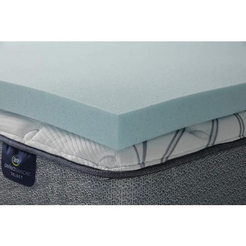 Serta ThermaGel Cooling, Pressure-Relieving Memory Foam Mattress Topper, 3 Inch, King, Made in The USA
