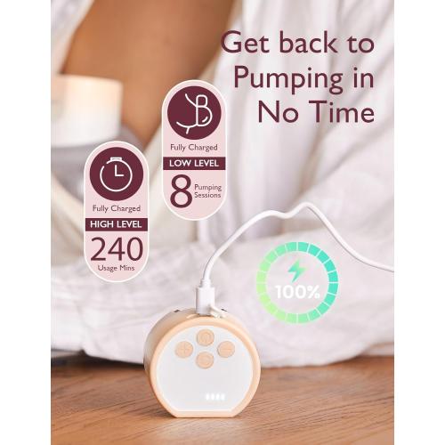 Momcozy Hands-Free Breast Pump S12 Pro, Wearable & Portable Pump with Soft DoubleFit Flange, 3 Modes | 9 Levels Double Electric Pump, Smart Display, 24mm, 2 Pack, Cozy