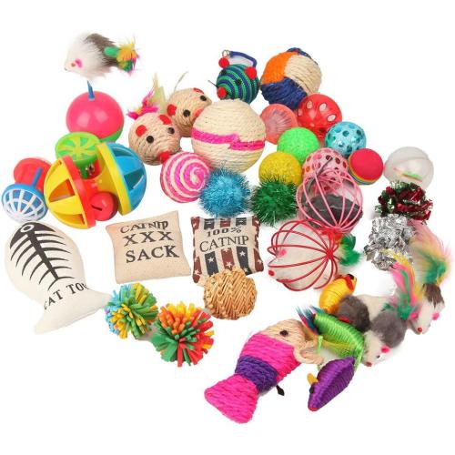 Set of 20 Fashion's Talk Cat Toys Variety Pack for Kitty 20 Pieces