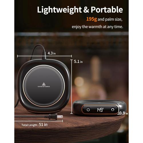 Coffee Mug Warmer, Mug Warmer for Desk, Electric Beverage Warmer for Coffee/Tea/Milk in Your Home & Office, Coffee -11 no Cup