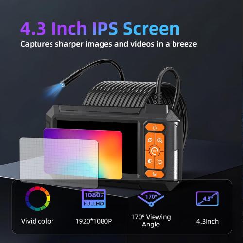 Daxiongmao Endoscope Camera with Light, 1080P HD Borescope
