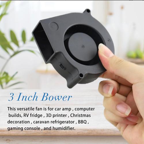 Wathai DC Centrifugal Fan 12V 75mm x 30mm Brushless Cooling Turbo Blower Fan 3 inch