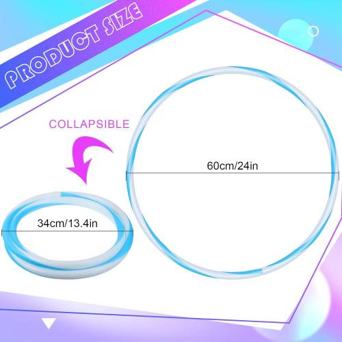 Jerify 4 Pack LED Hoop Light up LED Glowing Lights Fitness Exercise Hoops 10 Color Changing Exercise Glowing Hoop for Halloween Party Favors Dance Dark Fitness