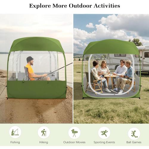 Sports Tent, Instant Weather Proof Clear View Bubble Tent with Carry Bag, Portable & Foldable Pop Up Tents Shelter for Watching Sports Events, Camping, Fishing