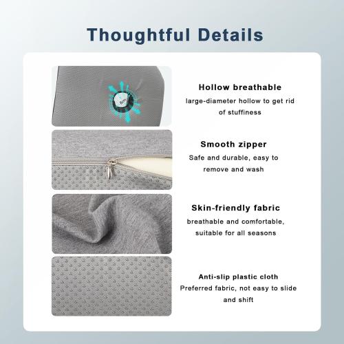 Seat Cushion, Memory Foam Chair Seat Cushion with Lumbar Support Back Cushion for Students Coccyx Cushion Office Car Booster Seat Cushion Posture Correction