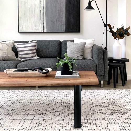 QLLY  Adjustable Metal Bench Legs, Coffee Table Leg, End Table Leg, Furniture Leg Set, Set of 4 (Black)