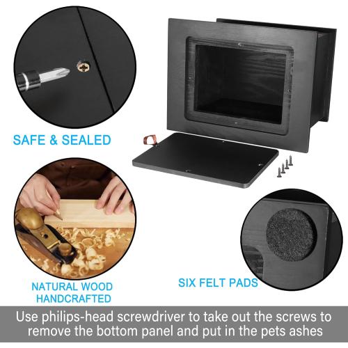 Cremation Urns for Human Ashes Adult Male or Female, Funeral Memorial Urns for Ashes with Photo Frame, Wooden Urns Box and Casket for Men Women, Burial Urn for Adults Up to 200 IBS