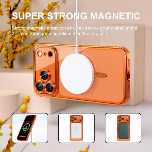 Misea Magnetic for iPhone 17 Pro Max Case Compatible MagSafe Orange