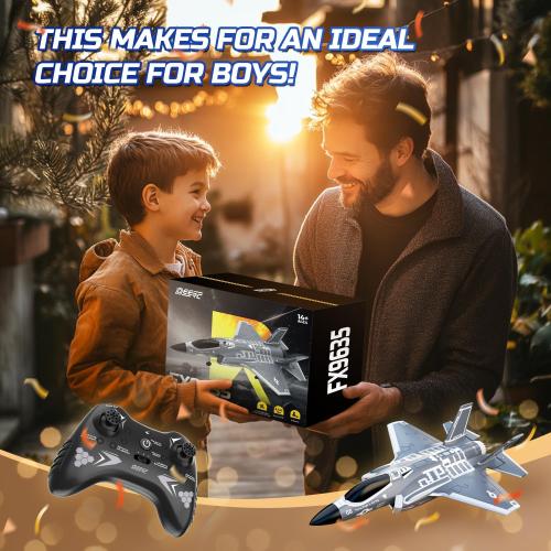 DEERC F35 4 Channel Brushless RC Plane for Adults Remote Control Airplane EDF Fighter Jet,2.4GHz 6-axis Gyro Stabilizer EPP RTF Hobby Glider Aircraft Plane Easy to Fly for Advance Player