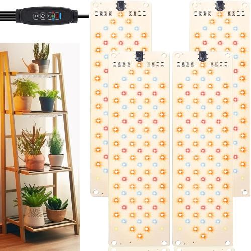 4 Pack Grow Light,40W Ultra-Thin Panel Grow Lights for Indoor Plants ,316LEDs Full Spectrum Grow Lights for Under Cabinet Plant, Grow Lamp With 3/9/12H Timer ,10 Dimmable Levels for Plants Growing (4pcs)