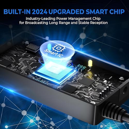 3000  Miles Range TV Antenna-2024 Newest Digital Antenna for Smart TV Indoor-HD Antenna for TV Indoor Outdoor for Local Channels with Amplifier and Signal Booster-52ft Coax HDTV Cable/AC Adapter