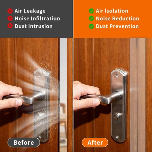 T-Shaped Rubber Weather Stripping Door Seal Extra Thick 2mm, 1.38 in x 40 Ft Heavy-Duty Alien Draft Seal Insulation Tape for Doors, Windows and Glass Shower Sweep Gaps(Clear)