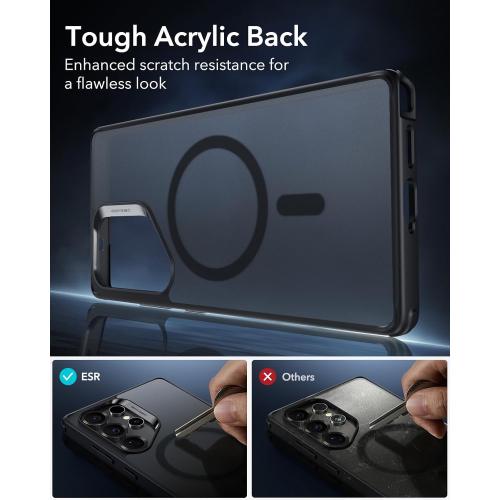 ESR for Samsung Galaxy S25 Ultra Phone Case, Compatible with MagSafe, Magnetic Case for Samsung S25 Ultra, Military-Grade Protection, Yellowing Resistant, Classic Series, Frosted Black | Magnetic Case, Yellowing Resistant, Classic Series