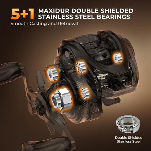 KastKing Lethal Blaze Twin-tip Fishing Rod and Reel Combo, Spinning & Baitcaster Combo, Flame Pattern Design, IM6 Graphite 2Pc Rod with Backup Tip Section, Stainless-Steel Guides, EVA Handle