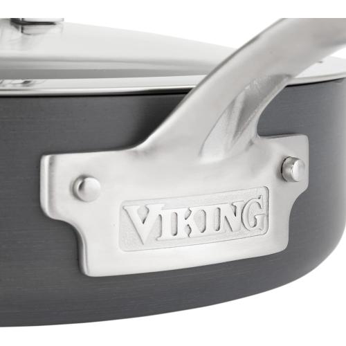 Viking Non Stick Frying Pans, 2 Piece Hard Anodized Kitchen Cookware, 10 and 12 Inch, Gray