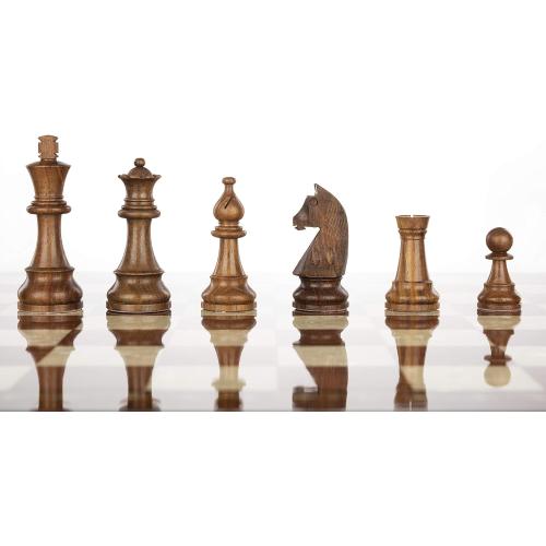 Staunton Classic Wooden Chess Pieces-Chessmen Weighted,Felted King Collector Edition Premium (3.75)