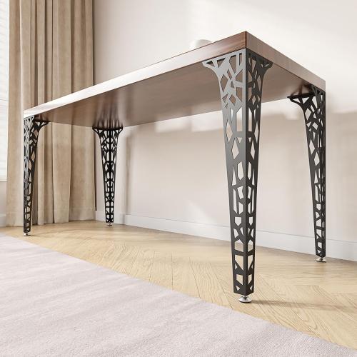 Metal HairpinTable Legs Set of 4–Industrial Dining Furniture Legs, Heavy-Duty V-Shaped Brackets for DIY Coffee Table, Bar Table,Desk,Workbench (Black, 28)