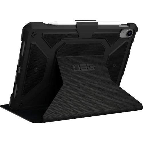 URBAN ARMOR GEAR UAG Designed for iPad 11 A16 11th Gen 2025, 10.9 10th Gen 2022 Case A3354 A3355 A2696 Rugged Heavy Duty Protective Folio Cover w/Adjustable Stand & Pencil Holder, Metropolis Black