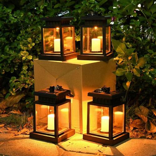 Solar Lantern Hanging Light LED Waterproof Yard Outdoor Patio Garden Yard Lamp