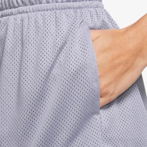 Size Large Color Black and White Nike Women's Sportswear Essentials Mesh Mid-Rise Shorts