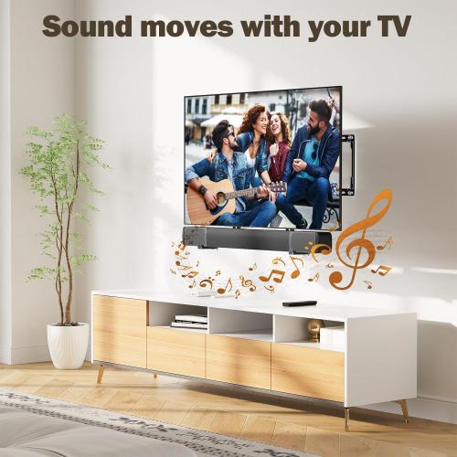 Mounting Dream Soundbar Mount Sound Bar TV Bracket with Holes/Without Holes, Non-Slip Base Holder Extends 3.4 to 6.1, Up to 20 LBS, Safe and Easy to Install MD5425