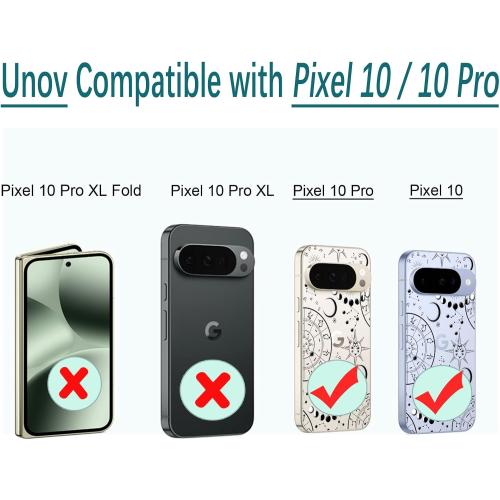 Unov Case for Pixel 10 Pro/Pixel 10, Black, Unoverse Galaxy