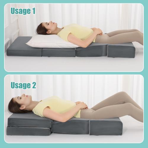 Color Grey  Adjustable Size BBL Pillow After Surgery for Sleeping,High Density Foam Foldable BBL Brazilian Butt Lift Pillow Post Surgery Recovery for Sleeping, BBL Recovery Must Haves,Grey