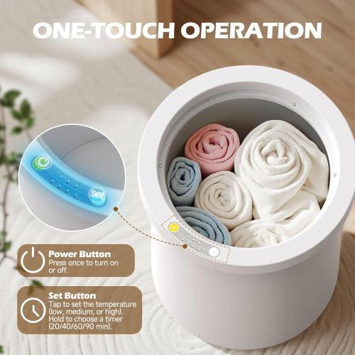 Large Towel Warmer for Bathroom – Fast Heating Blanket Warmer, Fits Two 40 x 70 Oversized Towels, Blankets & Bathrobes, Auto Shut-Off, Hot Towel Warmer Bucket for Home SPA, Ideal